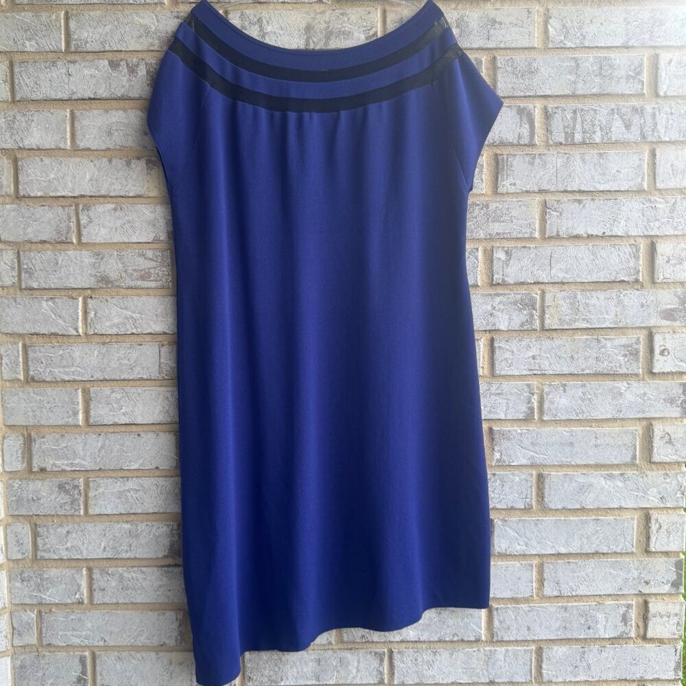 Nic + Zoe Boatneck Short Cap Sleeve Asymmetrical Dress Women's Size XL